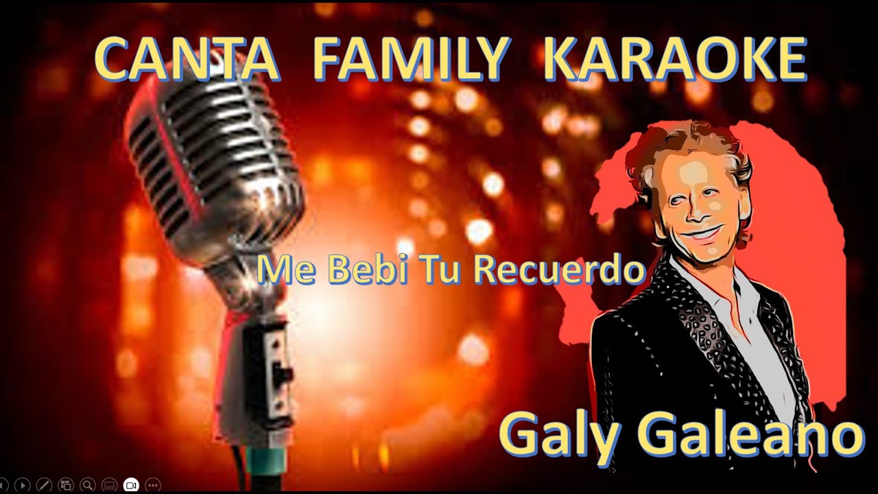 ME BEBI TU RECUERDO KARAOKE- Galy Galeano - YouTube