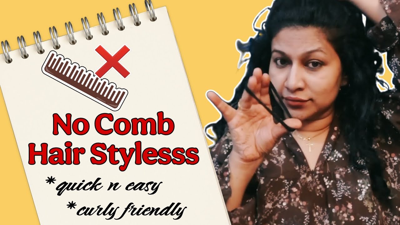 No Comb Hairstyless | Quick n Easy | Curls Friendly | Messy Buns | Gajra #hairstyle #compilation 