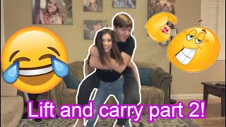 lift and carry challenge with my 80 pound girlfriend part 2! (piggyback and shoulder ride challenge)
