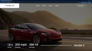 How To Redesign Tesla Website Using HTML CSS and JavaScript | Make Car Website Design : (Dipak oli)
