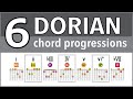 6 chord progressions in the dorian mode