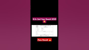 B.Sc 2nd Year Result 2025 Declared | B.Sc 2nd Year Result 2025 |B.Sc Part 2nd Result Dekhe MDSU