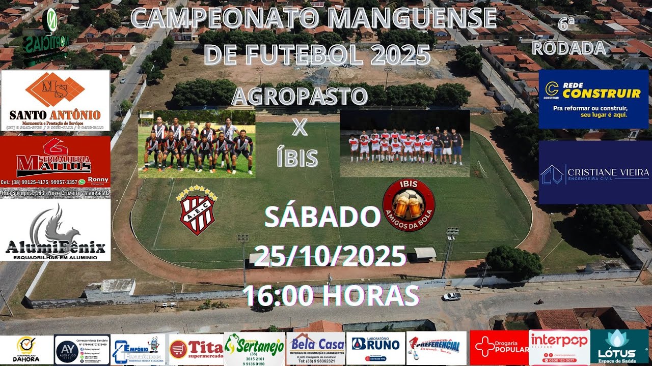 "AO VIVO"   AGROPASTO X  ÍBIS    25/10/2025  