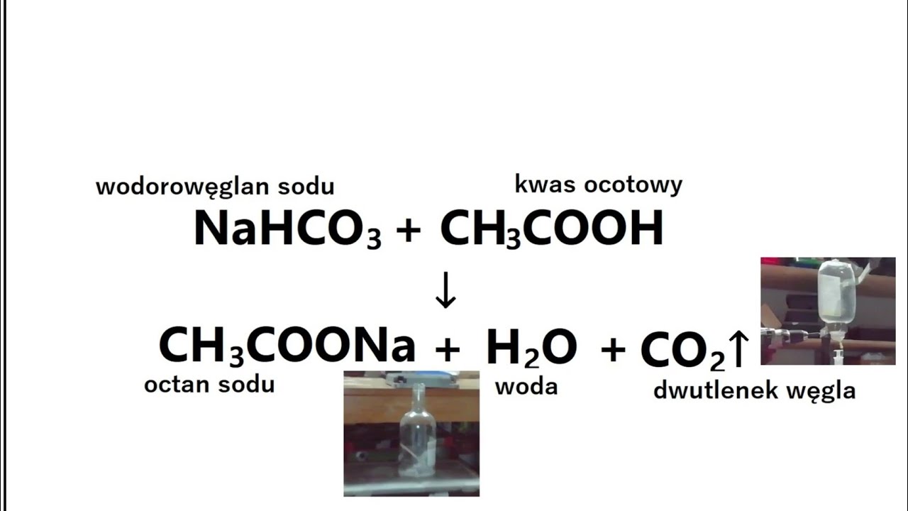 CH3COOH + NaHCO3 → CH3COONa + H2O + CO2 - youtube
