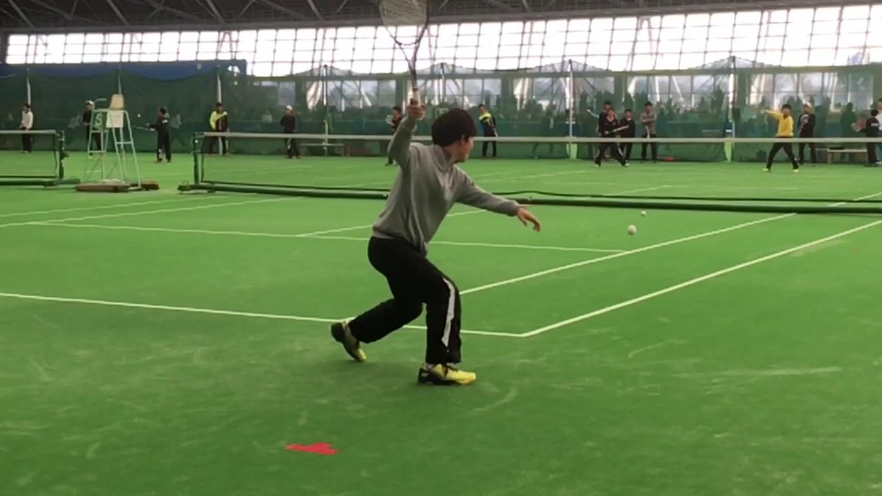ソフトテニス 早稲田 内本選手 ストローク スロー再生