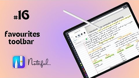 #16 Noteful (iPad): Favourites Toolbar for Beginners