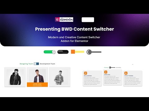 Presenting Content Switcher Elementor addon
