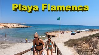 Playa Flamenca, Orihuela Costa, Spain. Afternoon Walking Tour Featuring Popular Cala Las Estacas 🇪🇸