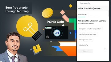 Binance Learn And Earn POND Quiz | Answer |   What is Marlin | Crypto Currency