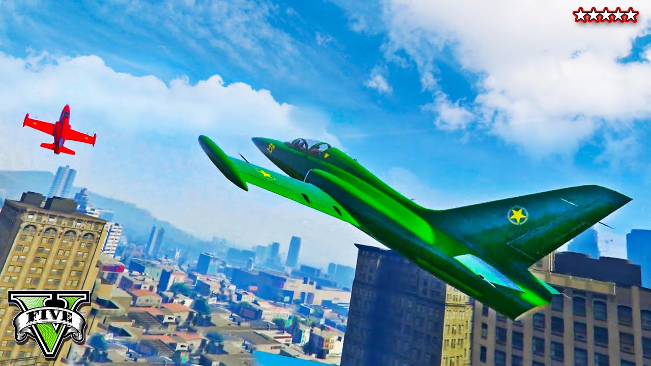 GTA 5 First Person JET STUNT RACE | Flying Under Bridges and Around ...