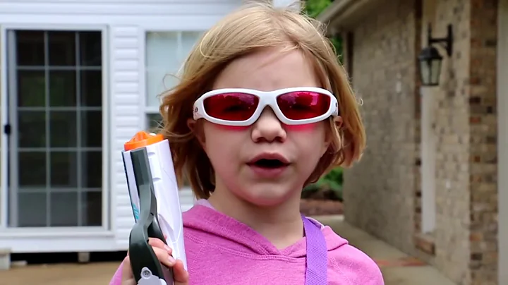 Nerf Blaster Battle:  Eli and Liam vs Jillian and ...