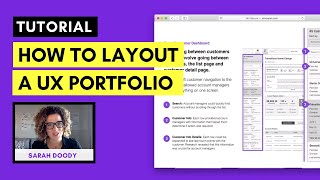Details UX Portfolio Tips: How to Layout & Design Your UX Portfolio | Sarah Doody, UX Designer Update