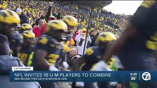 Michigan players score record 18 invites to NFL combine