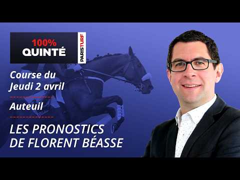 Pronostics Quinté PMU - 100% Quinté du Jeudi 2 avril à Auteuil