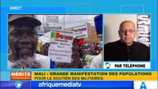 MALI : GRANDE MANIFESTATION DES POPULATIONS POUR LE SOUTIEN DES MILITAIRES.