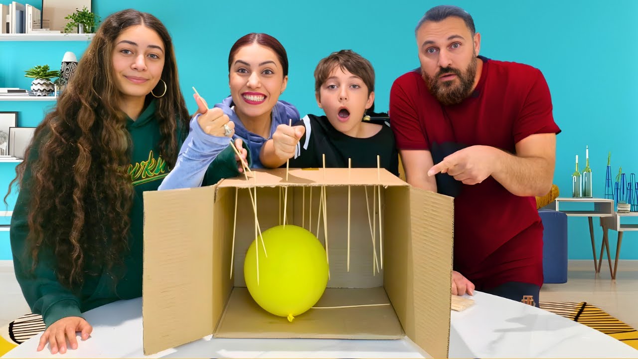 Соревнование детей и родителей по лопанию воздушных шариков! Кто победит?!