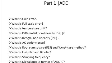 Basic Embedded Hardware Interview Questions Part 1 ADC