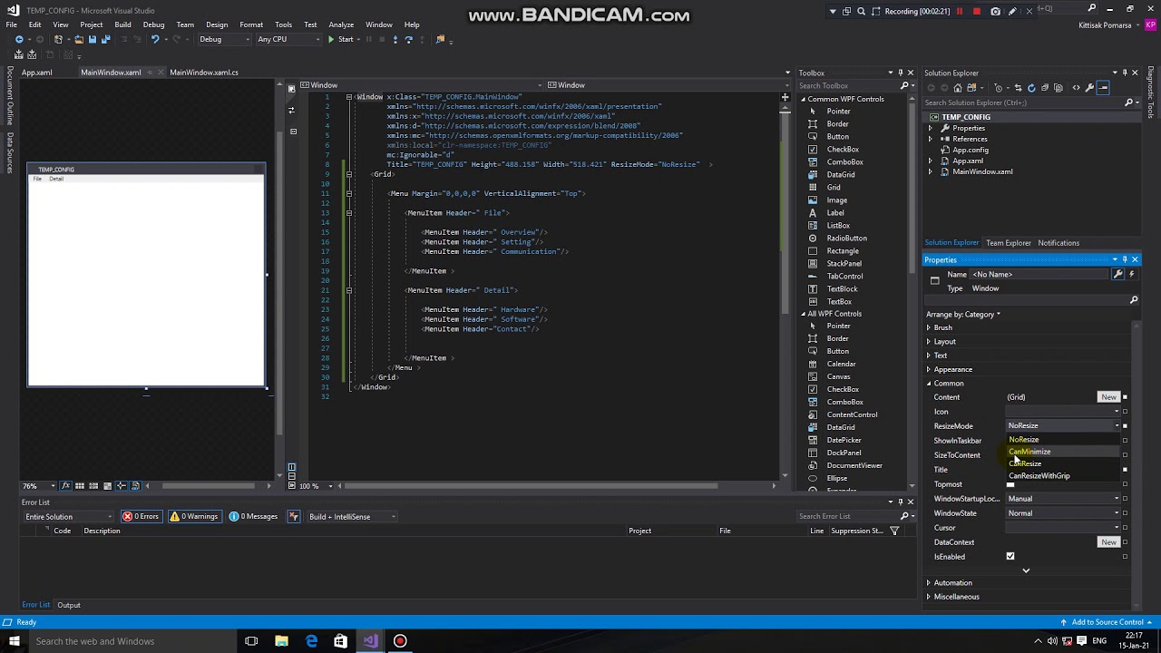 WPF เรื่อง Window ตอน Resize - YouTube