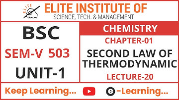 BSC SEM 5 ll CHEMISTRY 503 ll UNIT 01 || CHAPTER 01 ll LECTURE 20