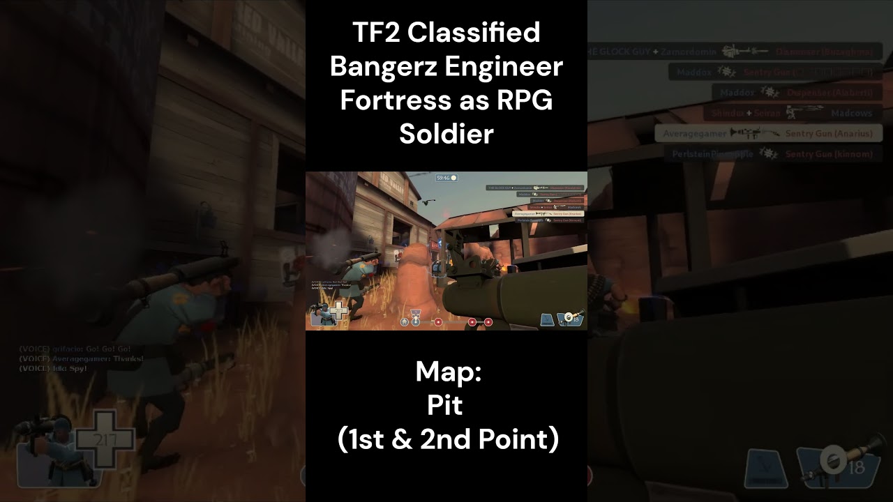 TF2 Classified Engineer Fortress: Bangerz - Pit (Payload) 1st & 2nd Point RPG Soldier Clips