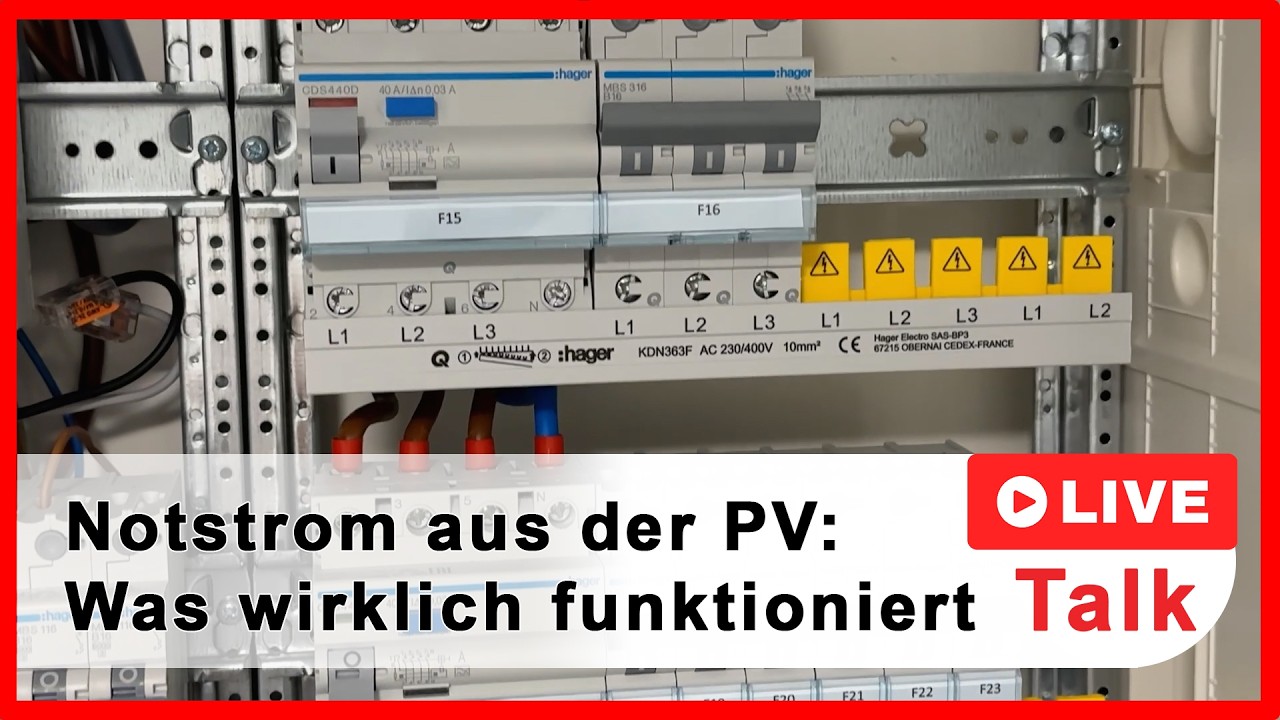 Notstrom aus PV & Speicher – So funktioniert eine  Backup-Lösung | Live Talk