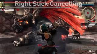 God Eater 2 Rage Burst Adv. Techs - Scythe: Infinite C.; Right Stick Cancelling; Spear: Glide Cancel