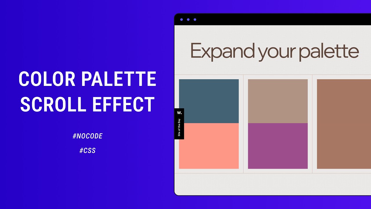 Color palette scroll effect - YouTube