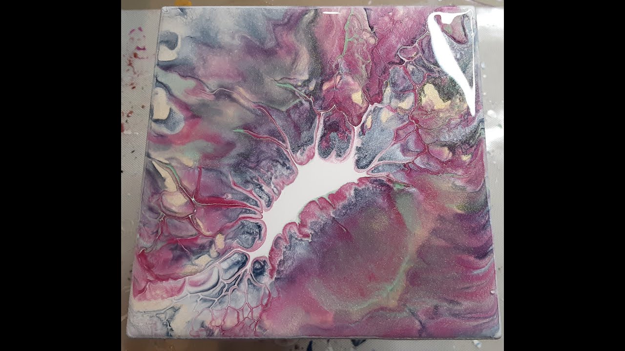 #26-Five Different Acrylic Pouring Styles on Ceramic Tiles - YouTube
