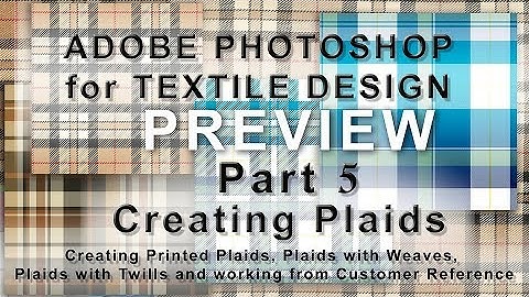 ADOBE PHOTOSHOP FOR TEXTILE DESIGN PART 5 CREATING PLAIDS