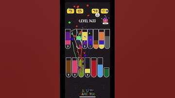 Water Sort Puzzle Level 1433 Walkthrough (No Fail Guide) | AYU Gamester #shorts