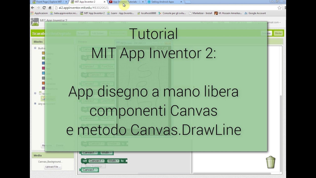 Tutorial Facile App Android Disegno A Mano Libera Realizzata Con Mit App Inventor 2