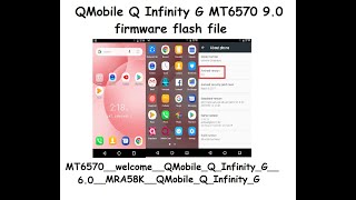 QMOBILE INFINITY G  TESTED FIRMWARE FLASH FILE