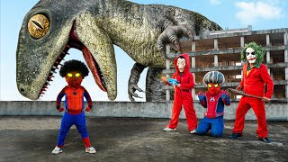 Baby Miss T Rescue Miss T SPIDER From TEAM BAD GUYS Joker, Baby Dinosaur | Scary Teacher 3D IRL
