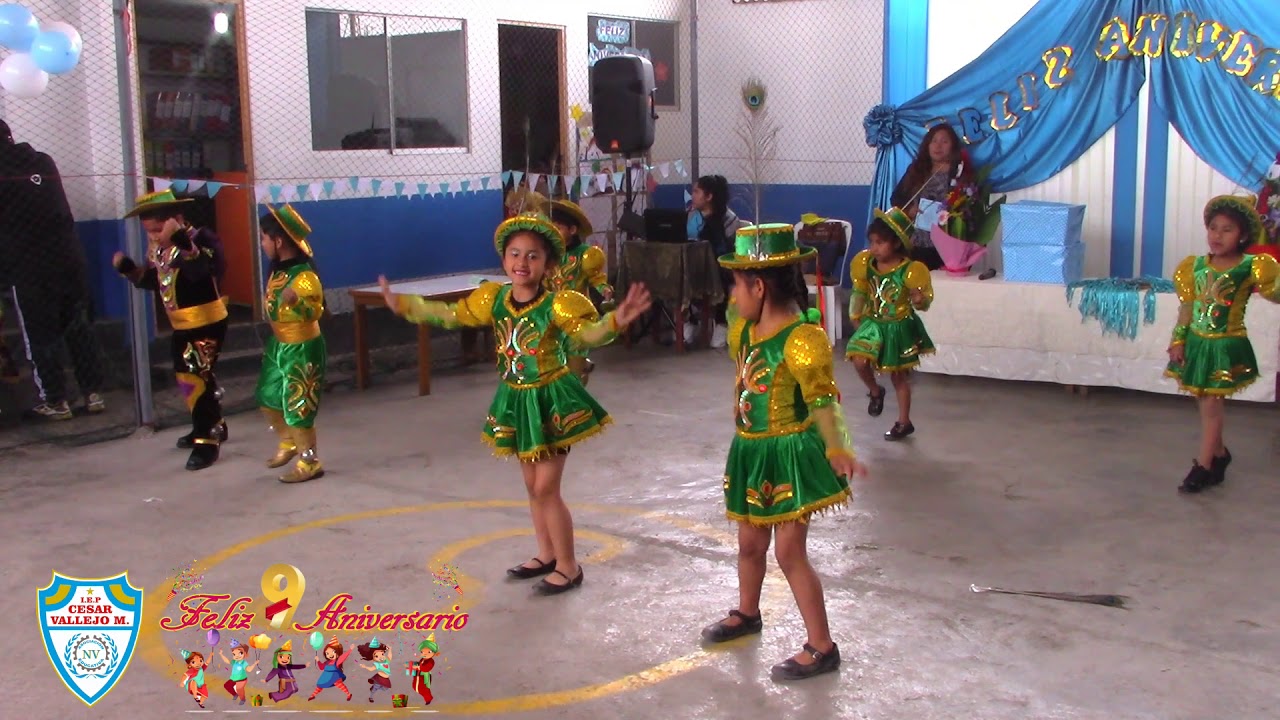 DANZA :MORENADA ``IDILIO´´ 1ER GRADO  - 9 AÑOS DE ANIVERSARIO DE I.E.P. CESAR VALLEJO M.