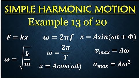 How to Solve S.H.M problems in physics - Example 13 of 20