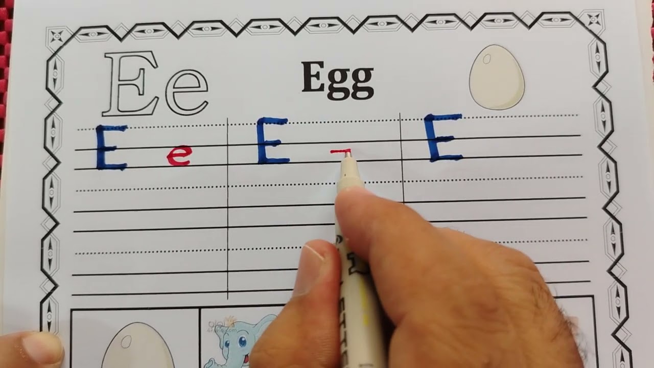 الطريقة الصحيحة لكتابة حرف Ee