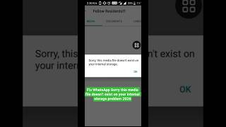 Fix WhatsApp Sorry this media file doesn't exist on your internal storage problem 2026