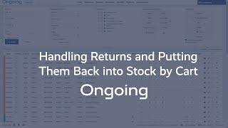 Handing returns in Ongoing WMS and putting them back into stock by cart