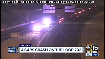 Four-car crash on Loop 202 in Phoenix