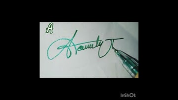 Stylish signature of letter A 🥰 Comment your name 🥰 How to sign various names 🤩😘 #art #shorts #music