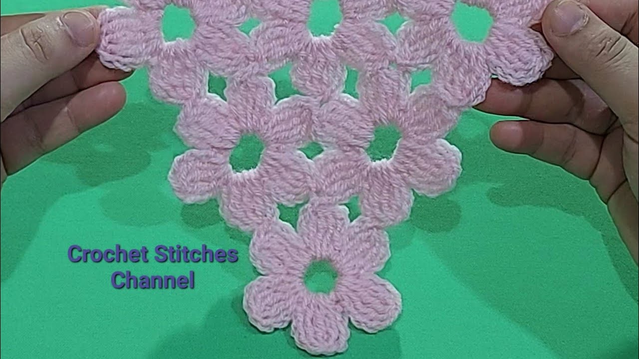 Crochet flowers shawl, new design and easy tutorial