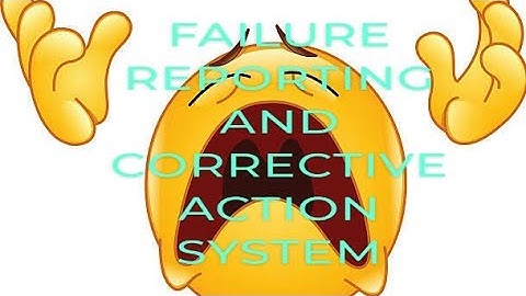FAILURE REPORTING AND CORRECTIVE ACTION SYSTEM || Anna Pimentel