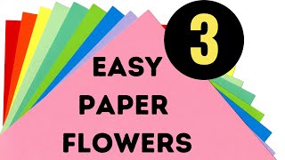 3 Different Crafts With Paper | Easy & Quick Origami Flowers |  @queenlifestyle654