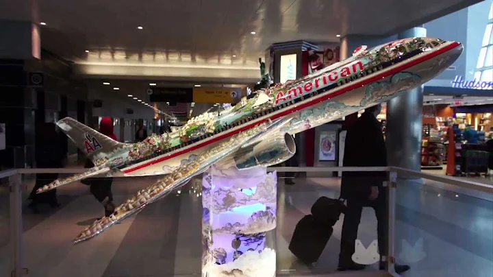 Charles Fazzino's Airplane Pop Art at JFK Internat...