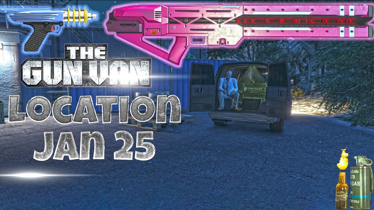 Gun Van Location Jan 25 How to Unlock Railgun and UpnAtomizer GTA