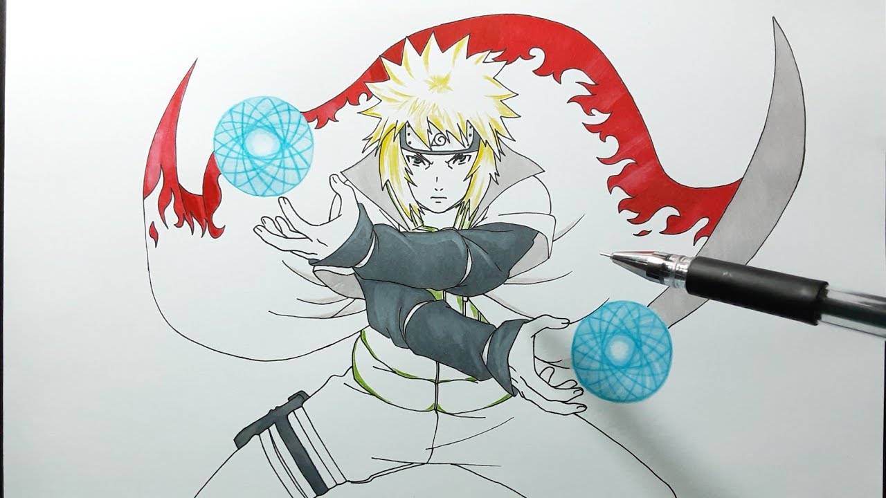 How to draw Minato Rasengan  step by step (549) 