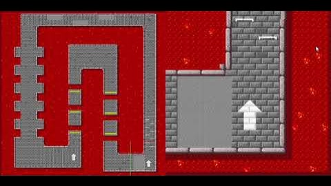 Mode7 demo, topdown and first person view