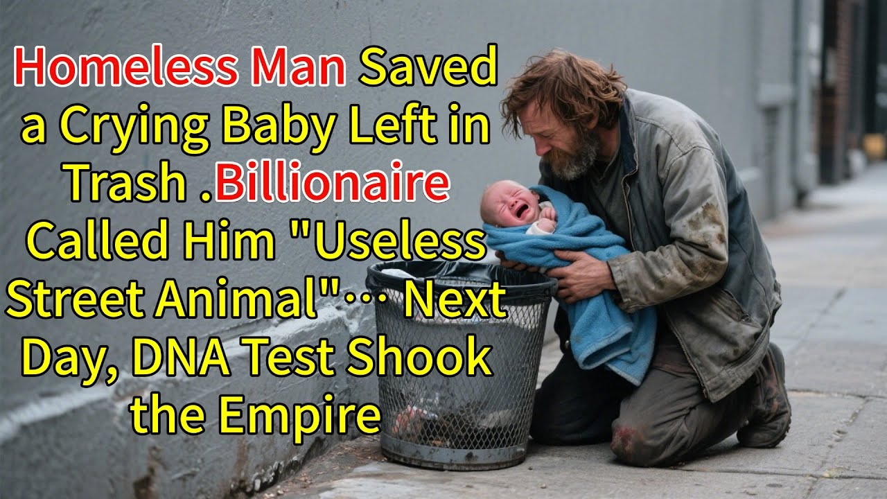 Homeless Man Saved a Crying Baby Left in Trash .#tales - YouTube