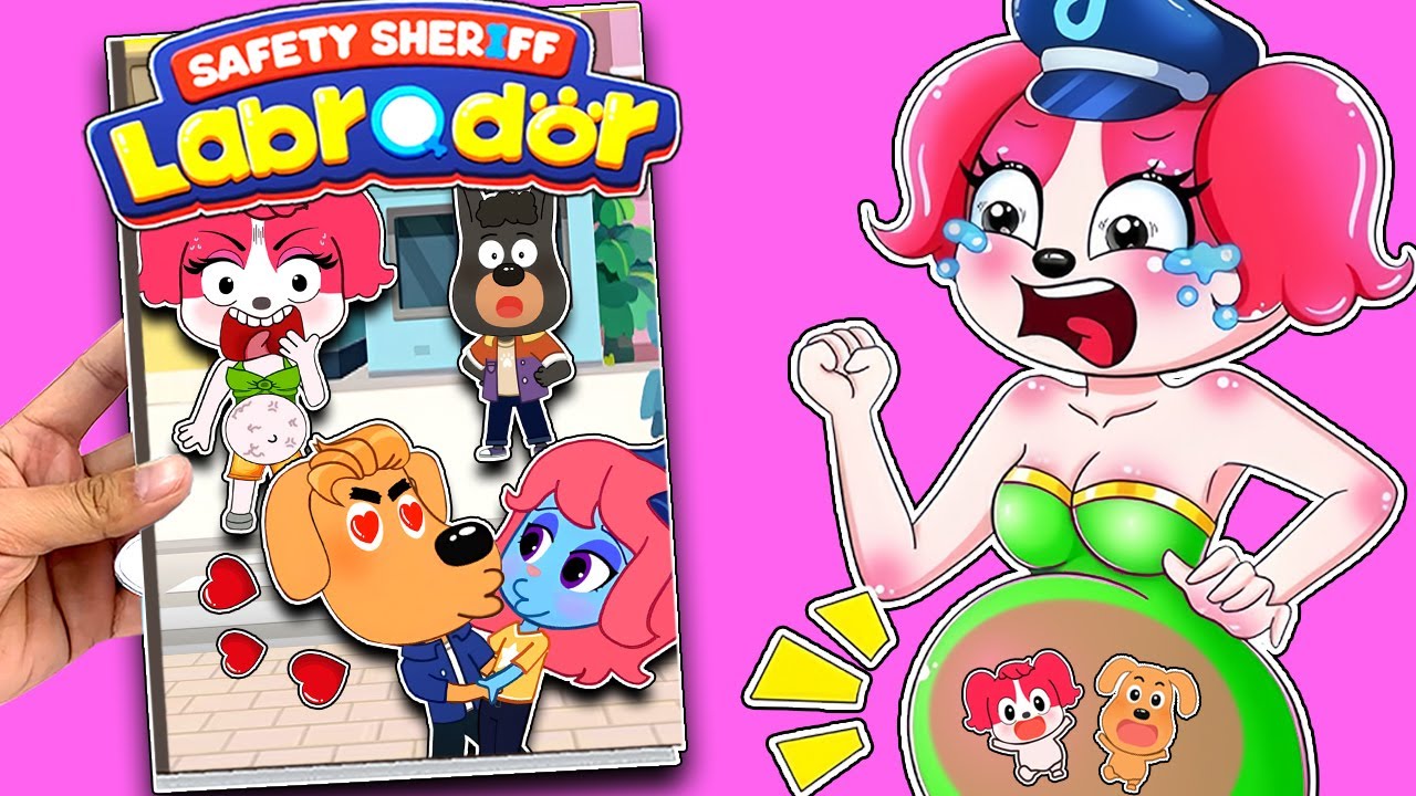 Papillon pregnant | Make Quiet Book Sheriff Labrador ❤️DIY Paper