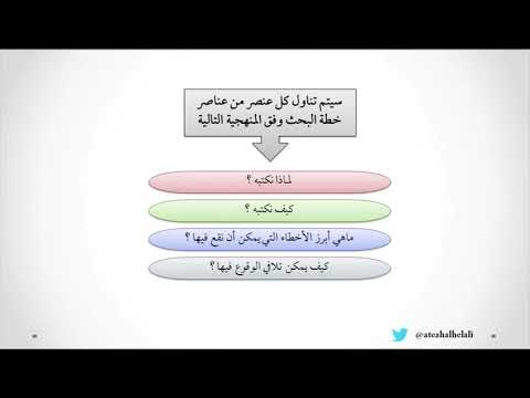 مهارات إعداد خطة البحث